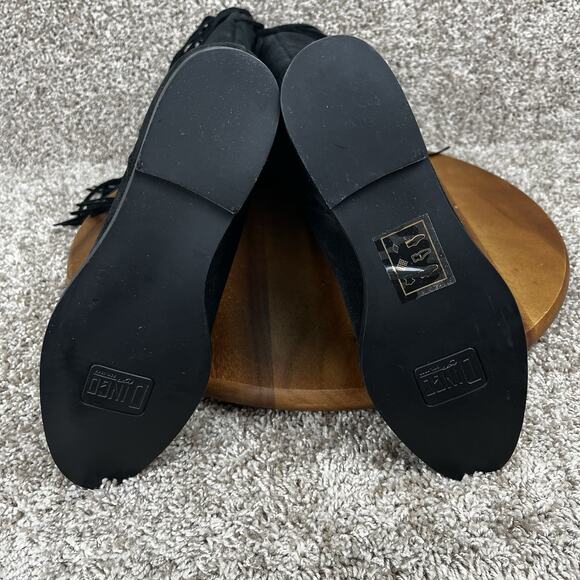 Dingo Hassie Fringe Round Toe Pull On Womens 9 M Black Casual Boots DI935-001 - Picture 6 of 9